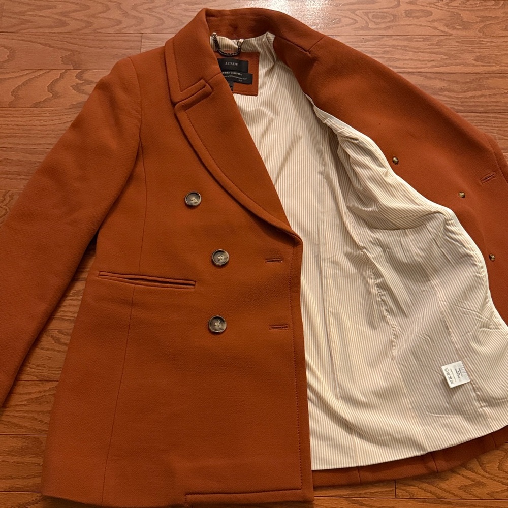 J. Crew Double Cloth double breasted pea coat - Picture 4 of 9